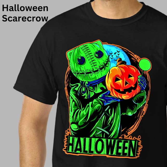 Halloween Funny Green Scary Sack Man Pumpkin Men's T-Shirt (Creator Uploaded)