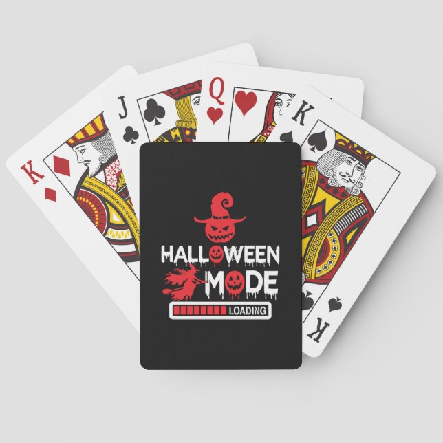 Halloween Funny Halloween Mode Loading Birthday Playing Cards (Back)