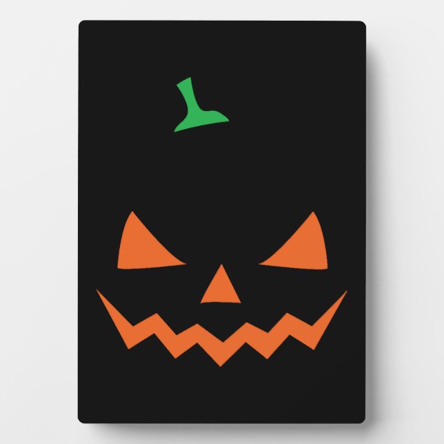 Halloween - funny halloween pumpkin plaque (Front)