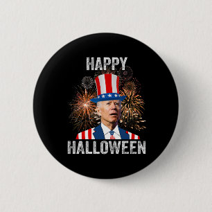 Halloween Funny Happy 4th Of July Anti Joe Biden 6 Cm Round Badge