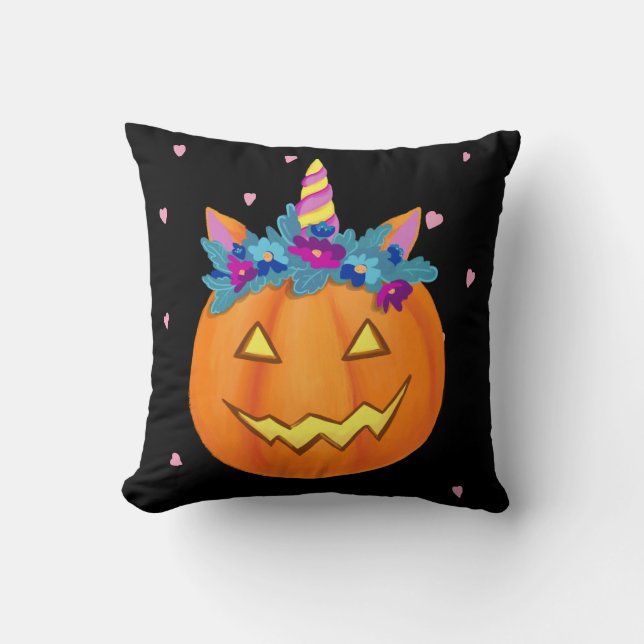 Halloween Funny Jack o lantern Pumpkin Cushion (Front)