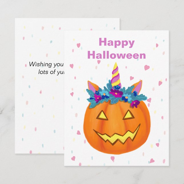   Halloween Funny Jack o lantern Pumpkin Note Card (Front/Back)