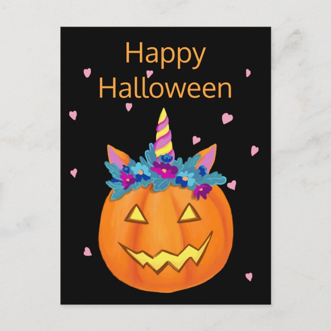 Halloween Funny Jack o lantern Pumpkin Postcard (Front)