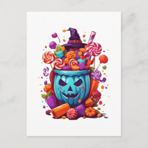 Halloween funny postcard
