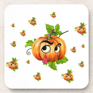 Halloween Funny Pumpkin Face Coaster