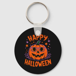 Halloween Funny Pumpkin Happy Halloween Key Ring