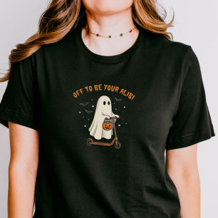 Halloween Funny Scooter Ghost Couple Matching B T-Shirt