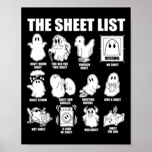 Halloween Funny Shirt Boo Sheet Halloween The Shee Poster