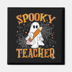 Halloween Funny Spooky Teacher Costume Boo Ghost Magnet