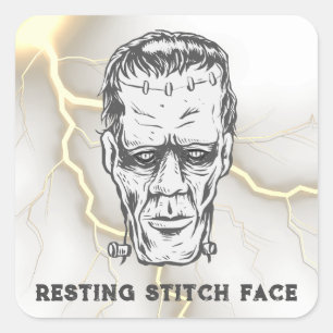 Halloween Funny Square Sticker