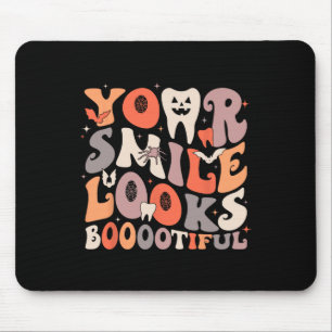 Halloween Funny Teeth Dentist Ghost Your Smile Loo Mouse Pad