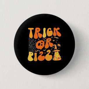 Halloween Funny Trick Or Pizza Scary Ghost Deco Gr 6 Cm Round Badge
