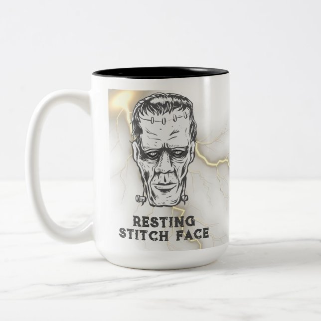 Halloween Funny  Two-Tone Coffee Mug (Left)