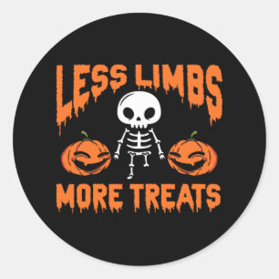 Halloween Funny Wheelchair Amputee Humour Statemen Classic Round Sticker