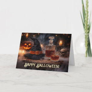 Halloween Funny Whiskey Cheers Card