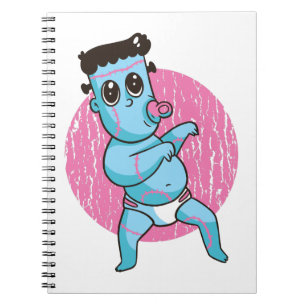 Halloween Funny Zombie Monster - Baby Frankenstein Notebook