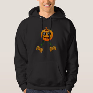 Halloween Gamer Costume Controllers Pumpkin Video Hoodie
