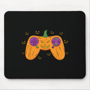 Halloween Gamer Costume Scary Pumpkin Mens Boys Vi Mouse Pad