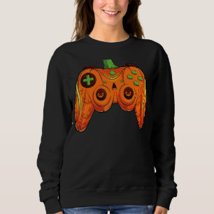 Halloween Gamer Pumpkin controller Video Gamer Kid Sweatshirt