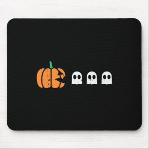 Halloween Gamer Pumpkin Eating Ghost Costume Men B Mouse Pad