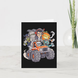 Halloween Gamer Skeleton Zombie Monster Truck Boys Card