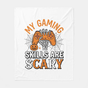 Halloween Gamer Skills Are Scary Vintage Shirt Des Fleece Blanket