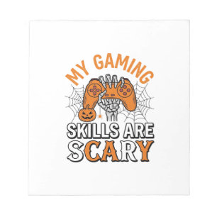 Halloween Gamer Skills Are Scary Vintage Shirt Des Notepad