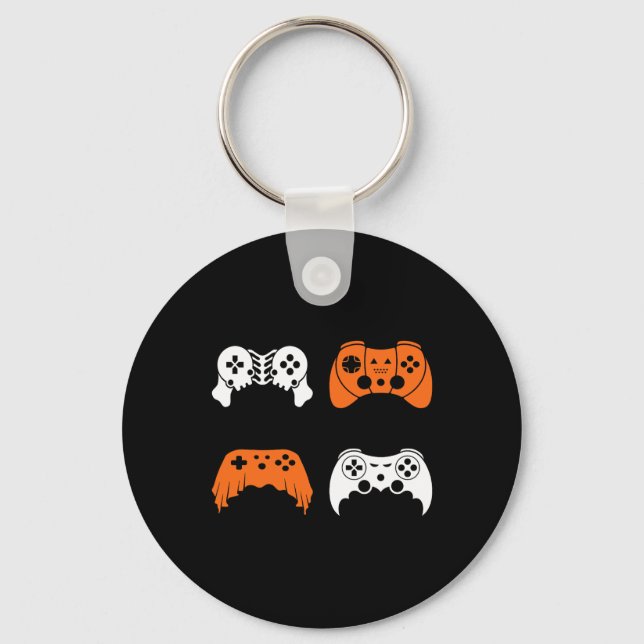 Halloween Gaming Controller Gamer Video Game Contr Key Ring (Front)