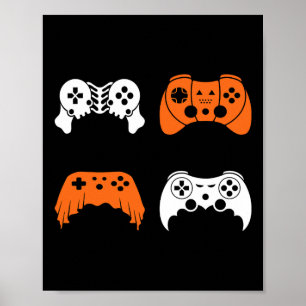 Halloween Gaming Controller Gamer Video Game Contr Poster