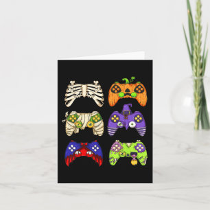 Halloween Gaming Controller Men Boys kids Gamer Ha Card