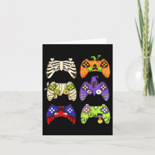 Halloween Gaming Controller Men Boys Kids Gamer Ha Card
