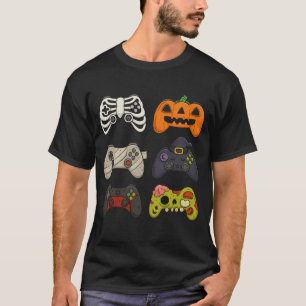 Halloween Gaming Controllers Funny Spooky Gamer T-Shirt