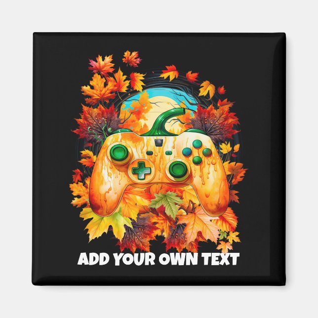 Halloween Gaming, Pumpkin Controller, Gamer Magnet (Front)