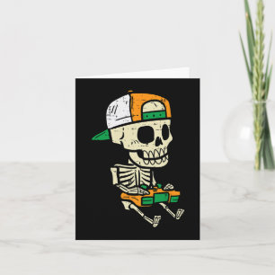 Halloween Gaming Skeleton Costume Gamer Boys Kids  Card
