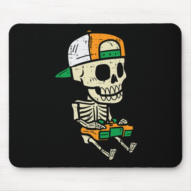 Halloween Gaming Skeleton Costume Gamer Boys Kids  Mouse Pad (Front)