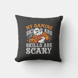 Halloween Gaming Skills Are Scary Ghost Controller Cushion