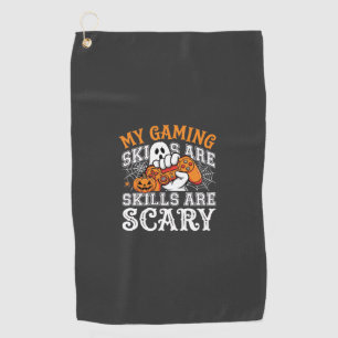Halloween Gaming Skills Are Scary Ghost Controller Golf Towel