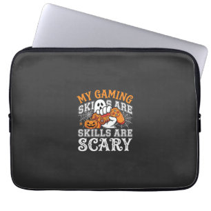 Halloween Gaming Skills Are Scary Ghost Controller Laptop Sleeve