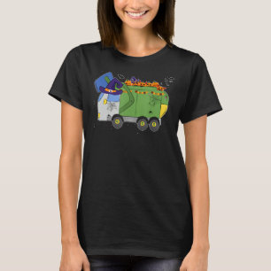 Halloween Garbage Truck  Trick Or Treat Boys Girls T-Shirt