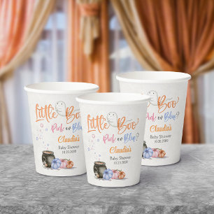 Halloween Gender Reveal Baby Shower Paper Cups
