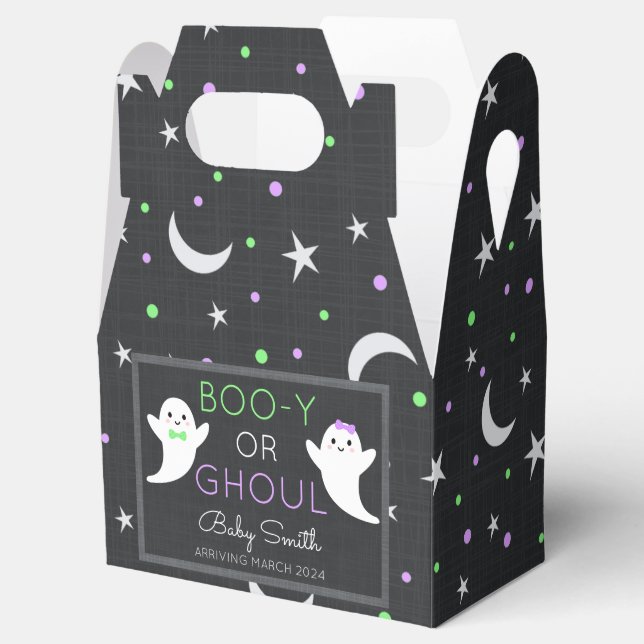 Halloween gender reveal Boo-y or Ghoul Favour Box (Opened)