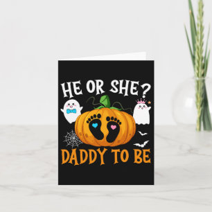 Halloween Gender Reveal He Or She Daddy To Be Pump Card