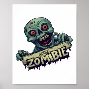 Halloween Generation With Scroll Zombie Costume Poster