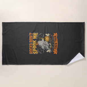 Halloween Geology Teacher Scare Beach Towel