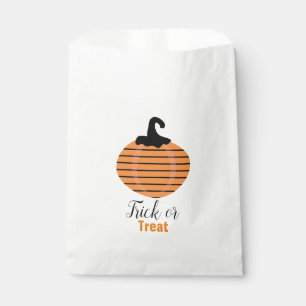 Halloween Geometric Pumpkin Stripes Favour Bag