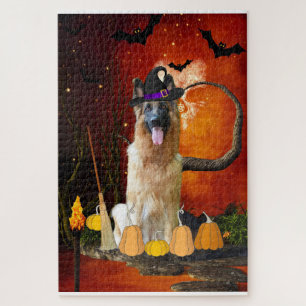 Halloween German Shepherd Dog Jigsaw Puzzle
