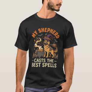 Halloween German Shepherd Witch Night T-Shirt