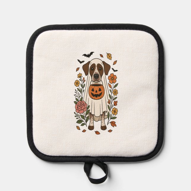 Halloween German Shorthaired Pointer Pot Holder (Front)