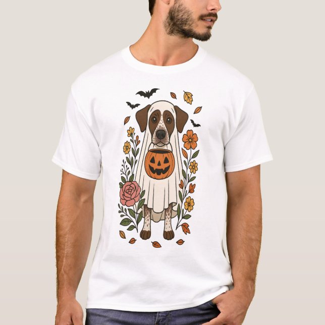 Halloween German Shorthaired Pointer T-Shirt (Front)