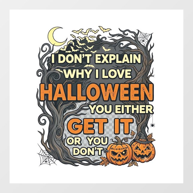 Halloween Get It Spooky Tree Pumpkins Bats Spiderw (Sheet)